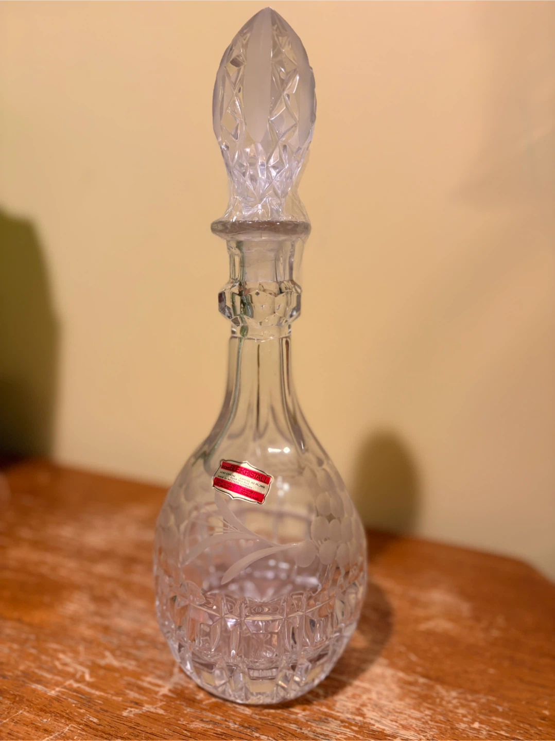 Vintage hofbauer crystal decanter