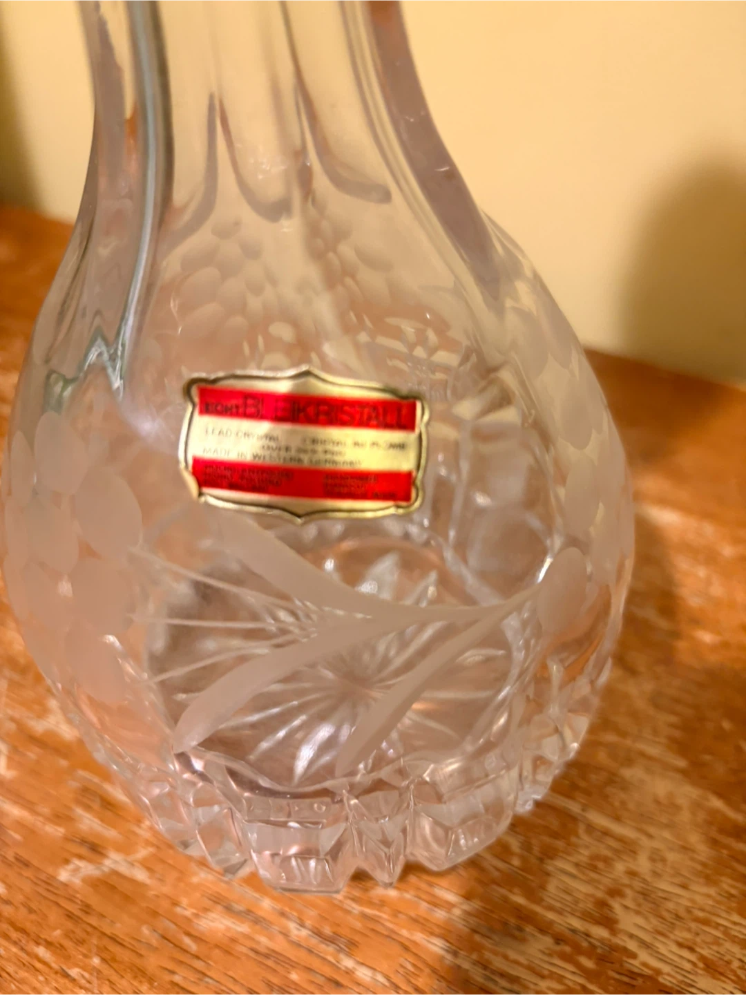 Vintage hofbauer crystal decanter - photo 3