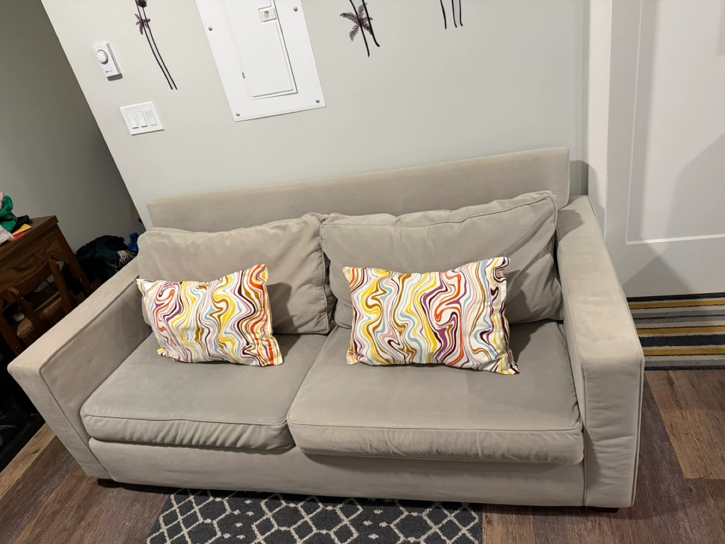 Beige Loveseat Sofa