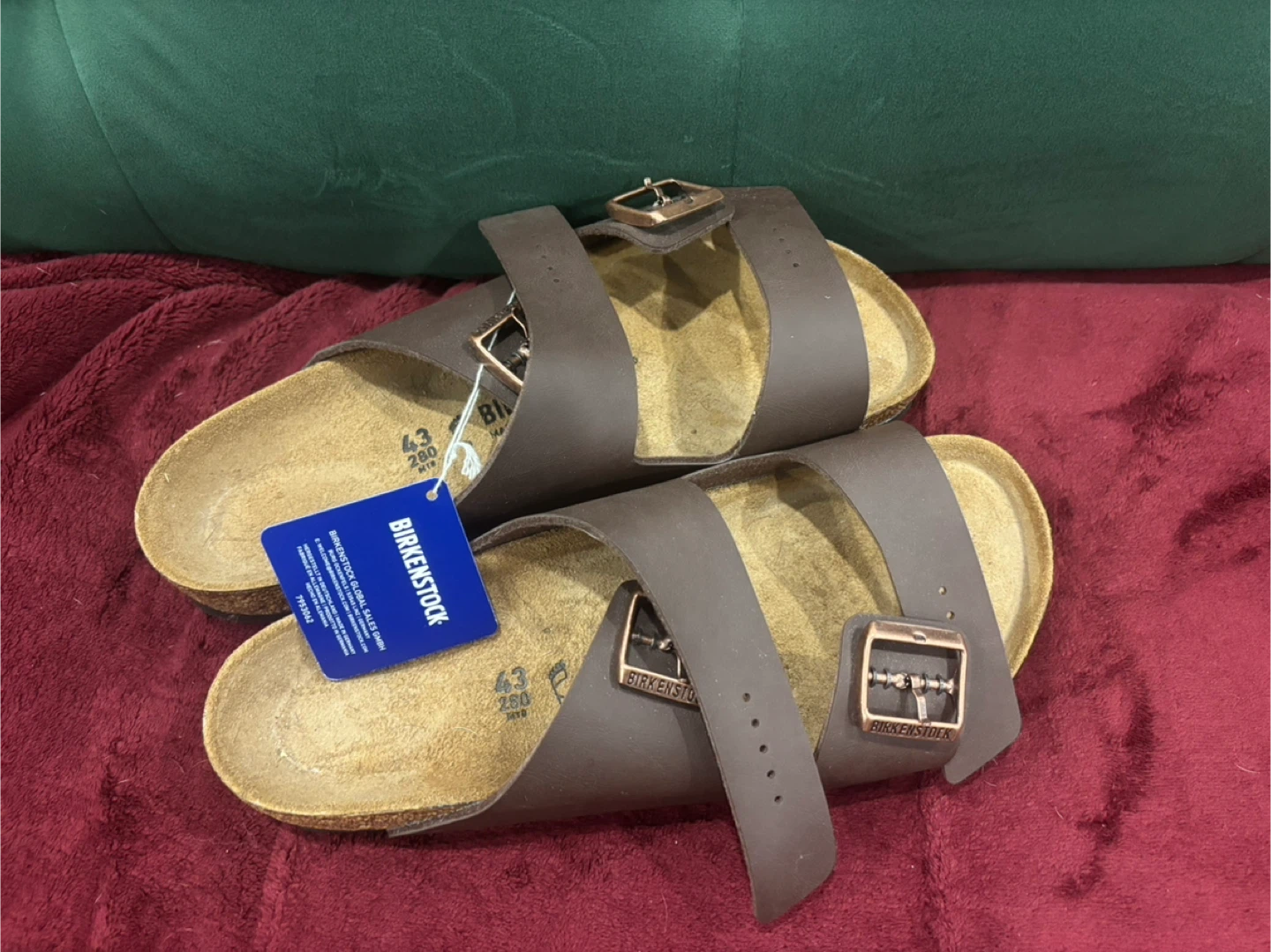 Birkenstock Arizona Sandals - Size 43 Brown