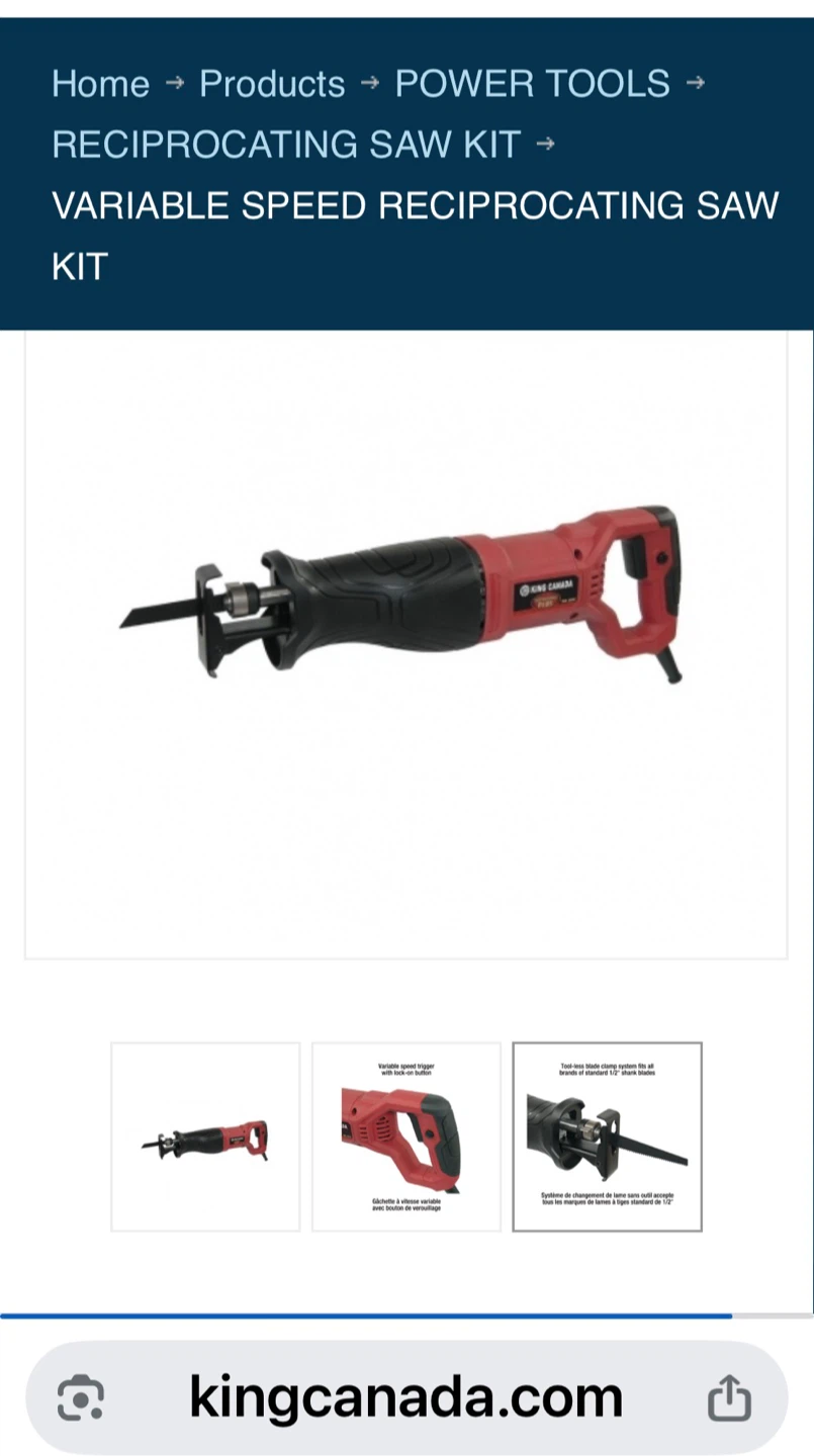 King Canada Variable Oscillating Reciprocal Saw - photo 4