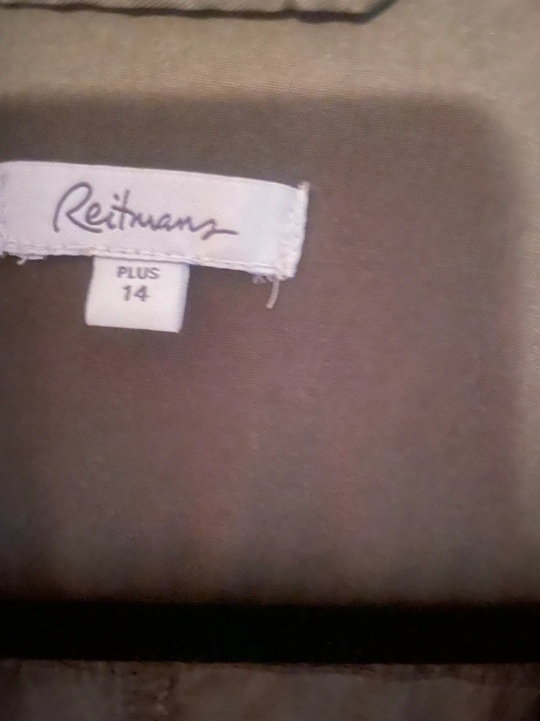 Reitmans Olive Green Utility Jacket - Plus Size 14 - photo 4