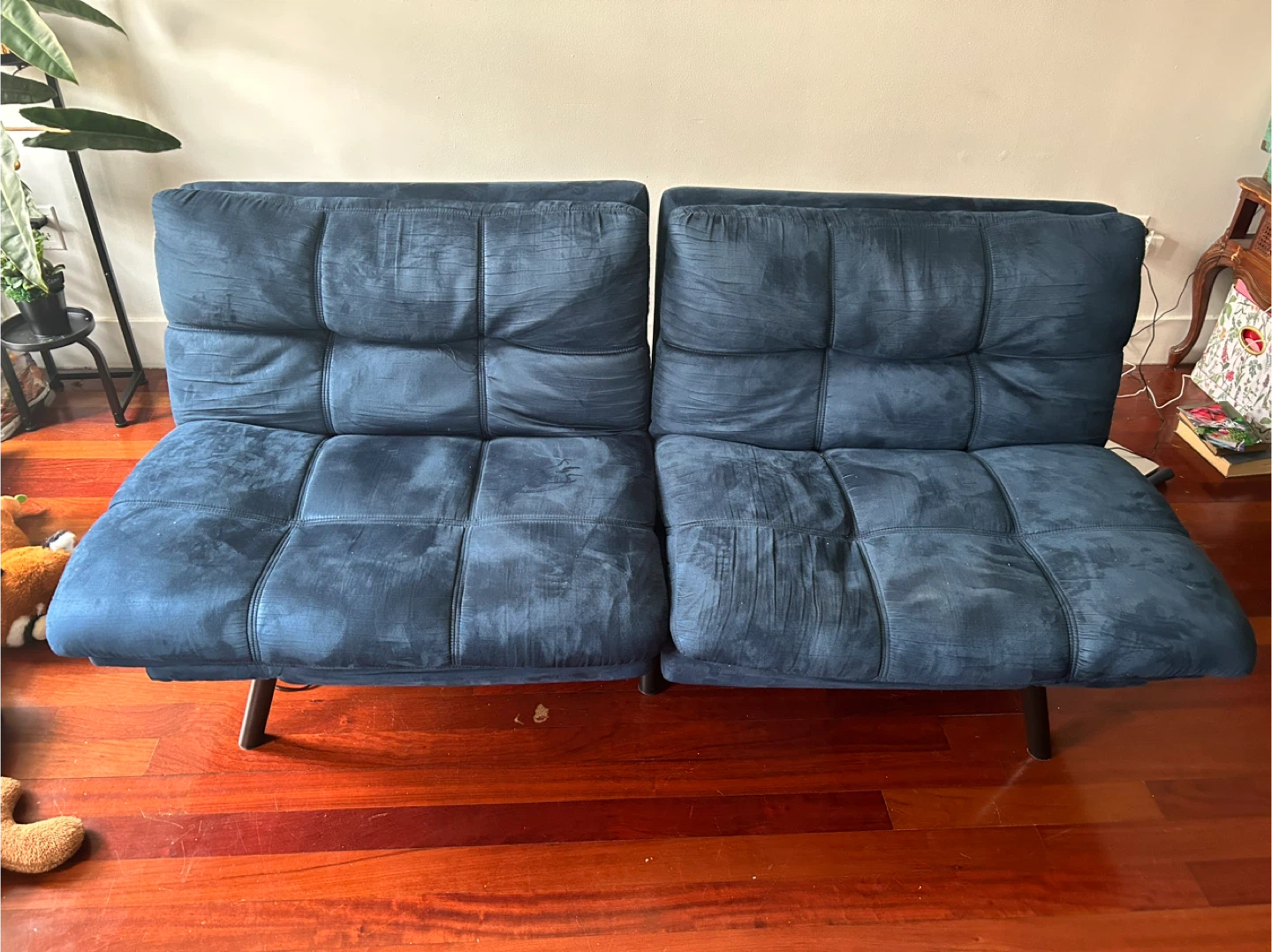 Dark Blue Loveseat Futon couch