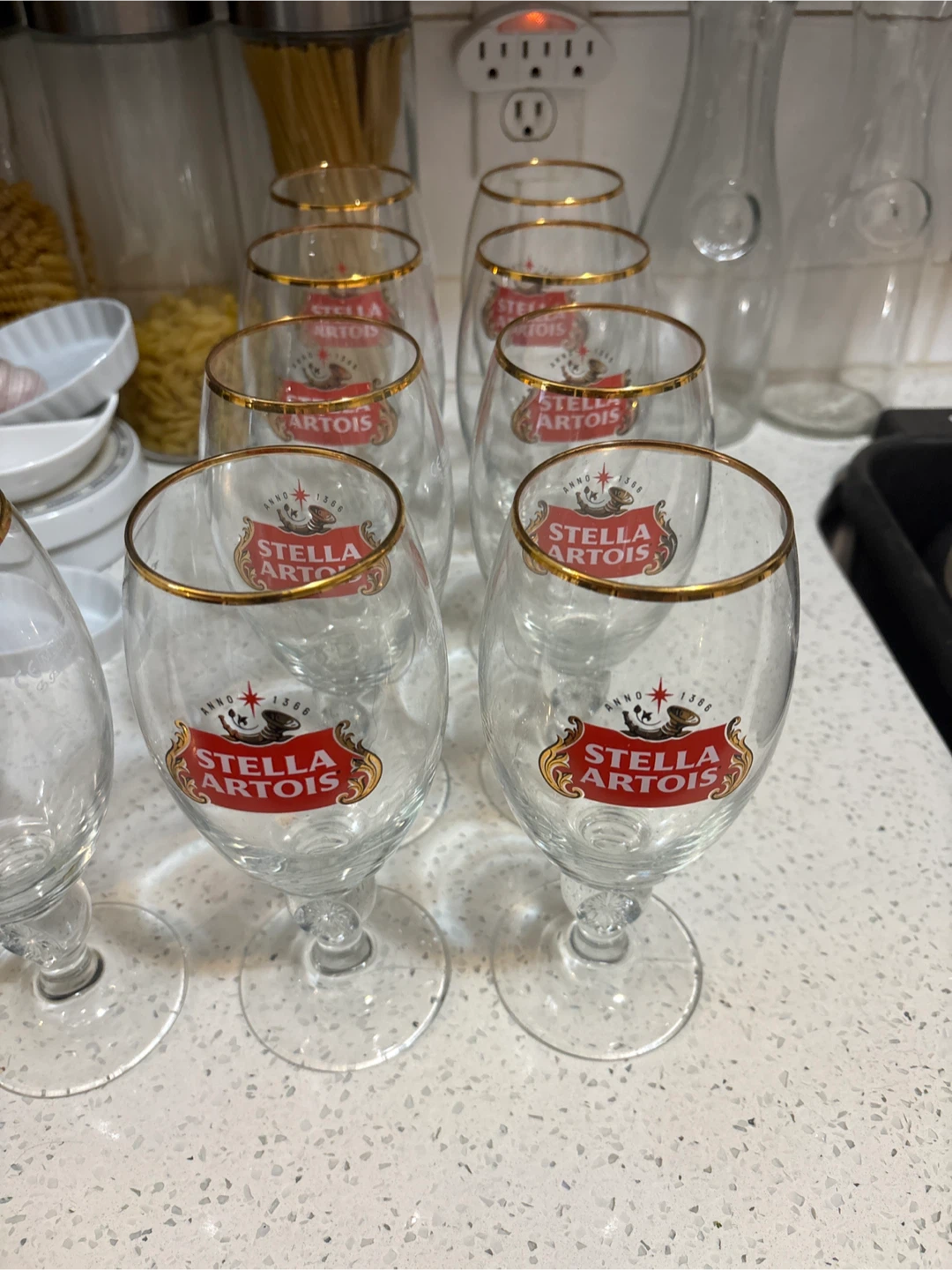 Stella Artois Belgian Chalice Beer Glasses - 16 total - photo 2