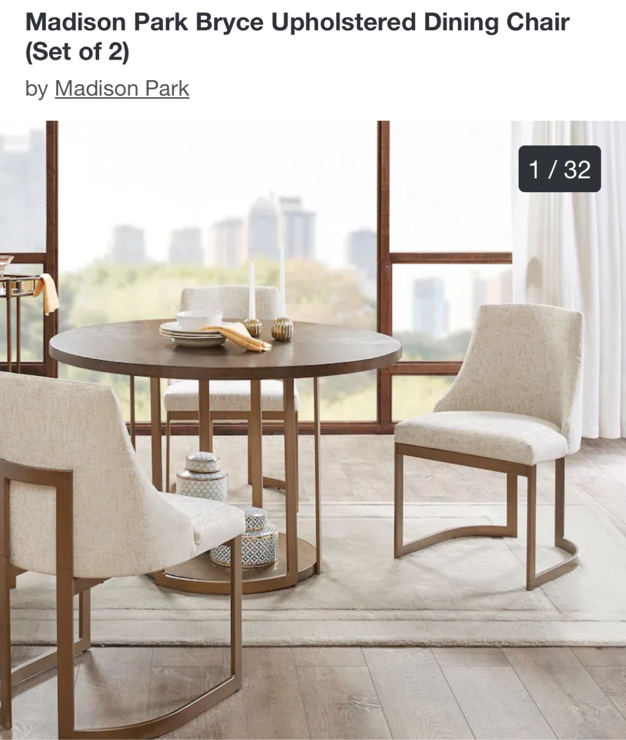 Artesanos Liesl Dining Table, 4 Madison Park Bryce Chairs - photo 2