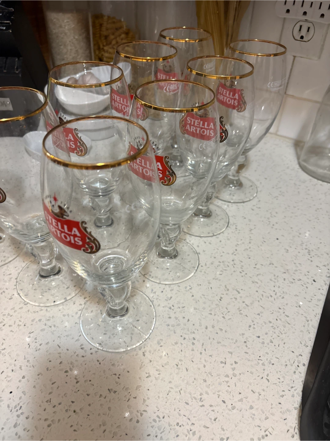 Stella Artois Belgian Chalice Beer Glasses - 16 total - photo 4