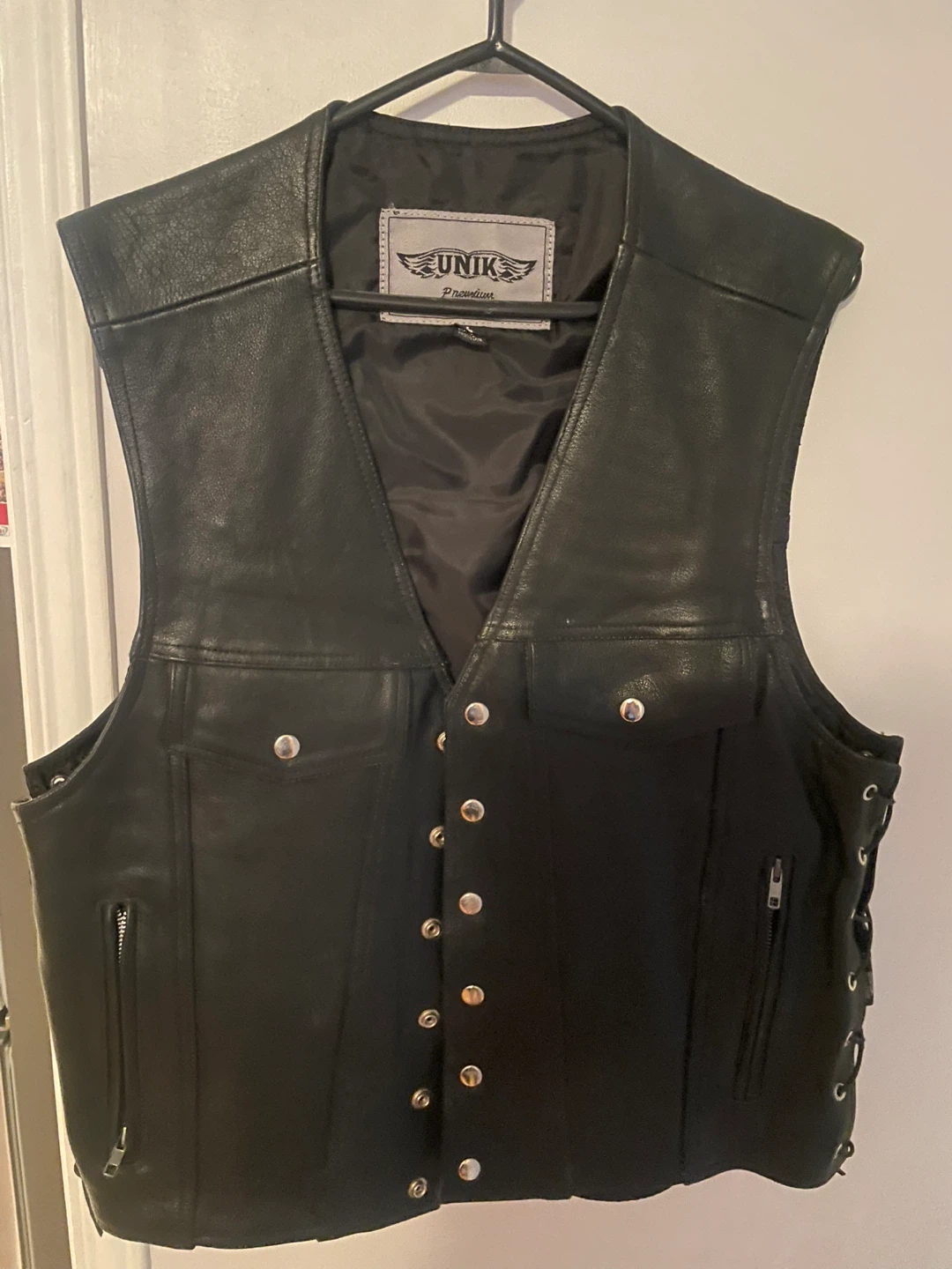 UNIK Premium Leather Motorcycle Vest & Chaps Set - photo 2
