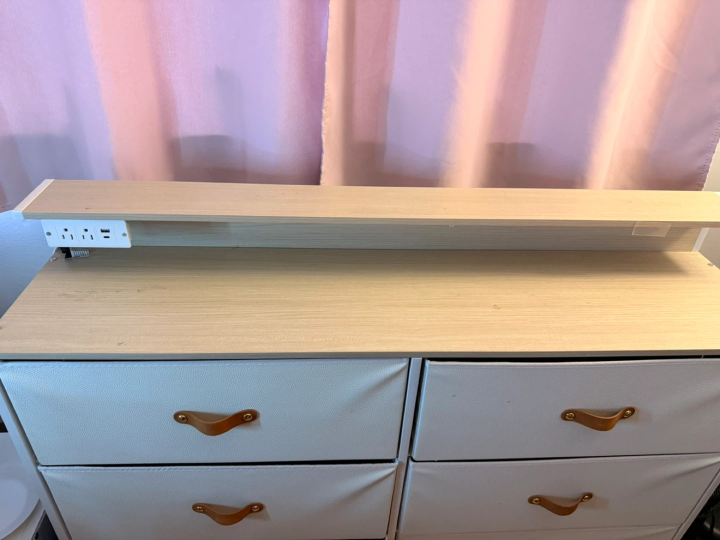 White 6-Drawer Dresser with LED Light - photo 2