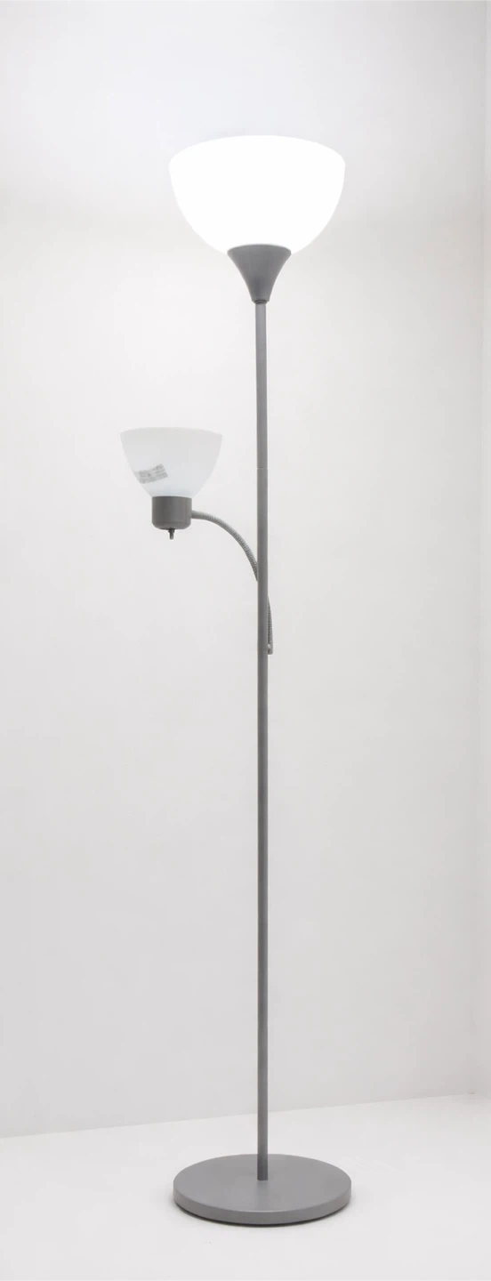 Grey Floor Lamp with Reading Light