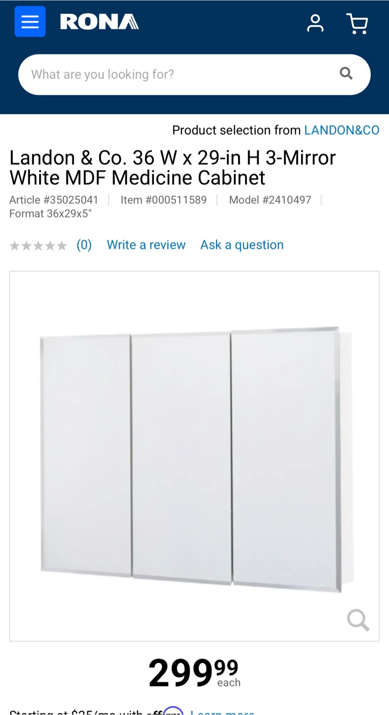 Surface Mount Medicine Cabinet 3 Mirrors