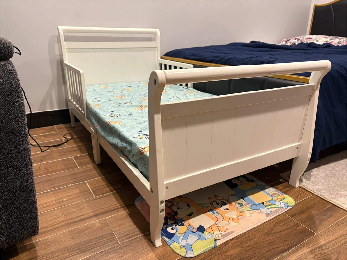 White Toddler Sleigh Bed