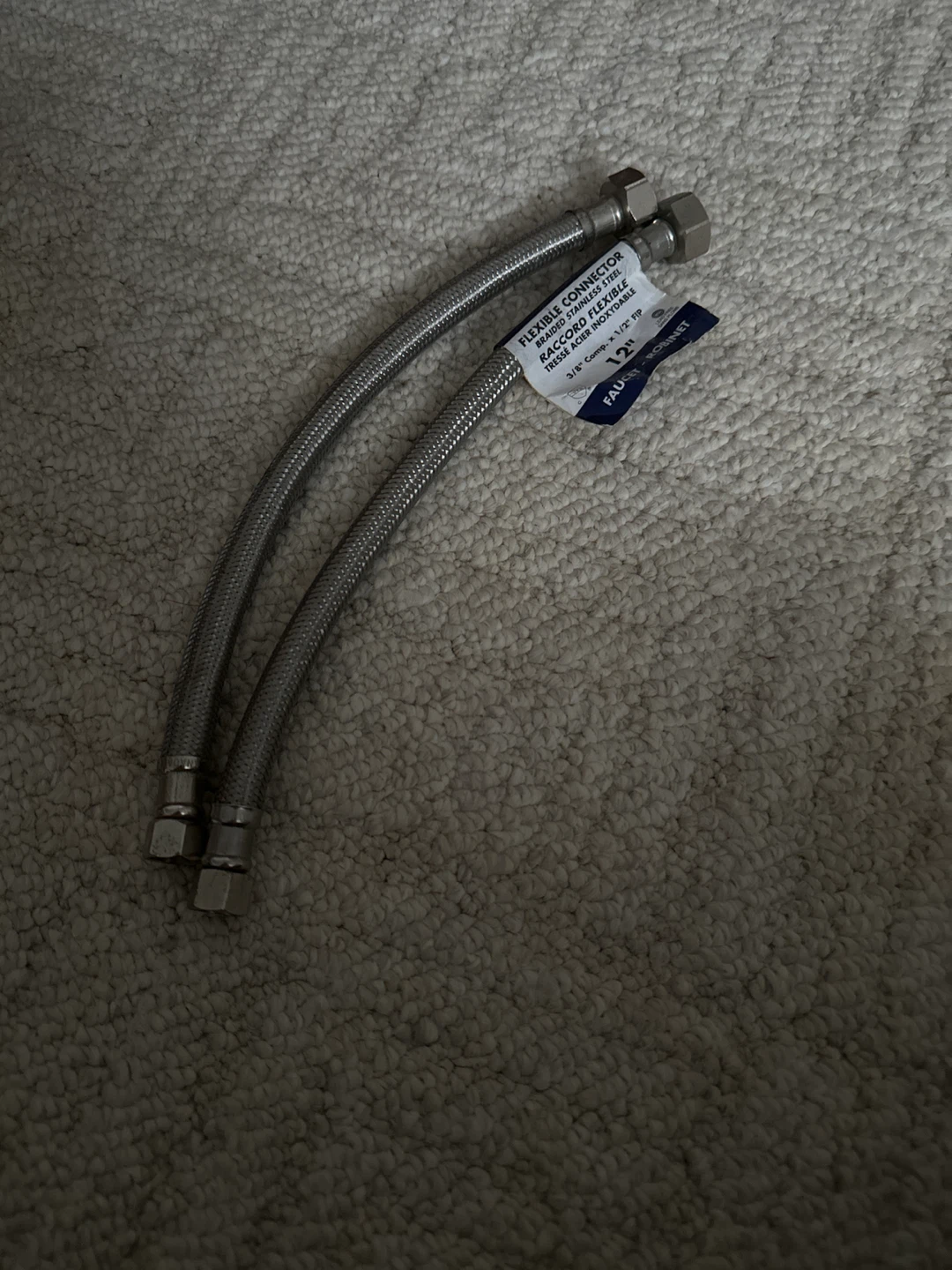 2 x 12" Faucet Connector Braided Stainless Steel