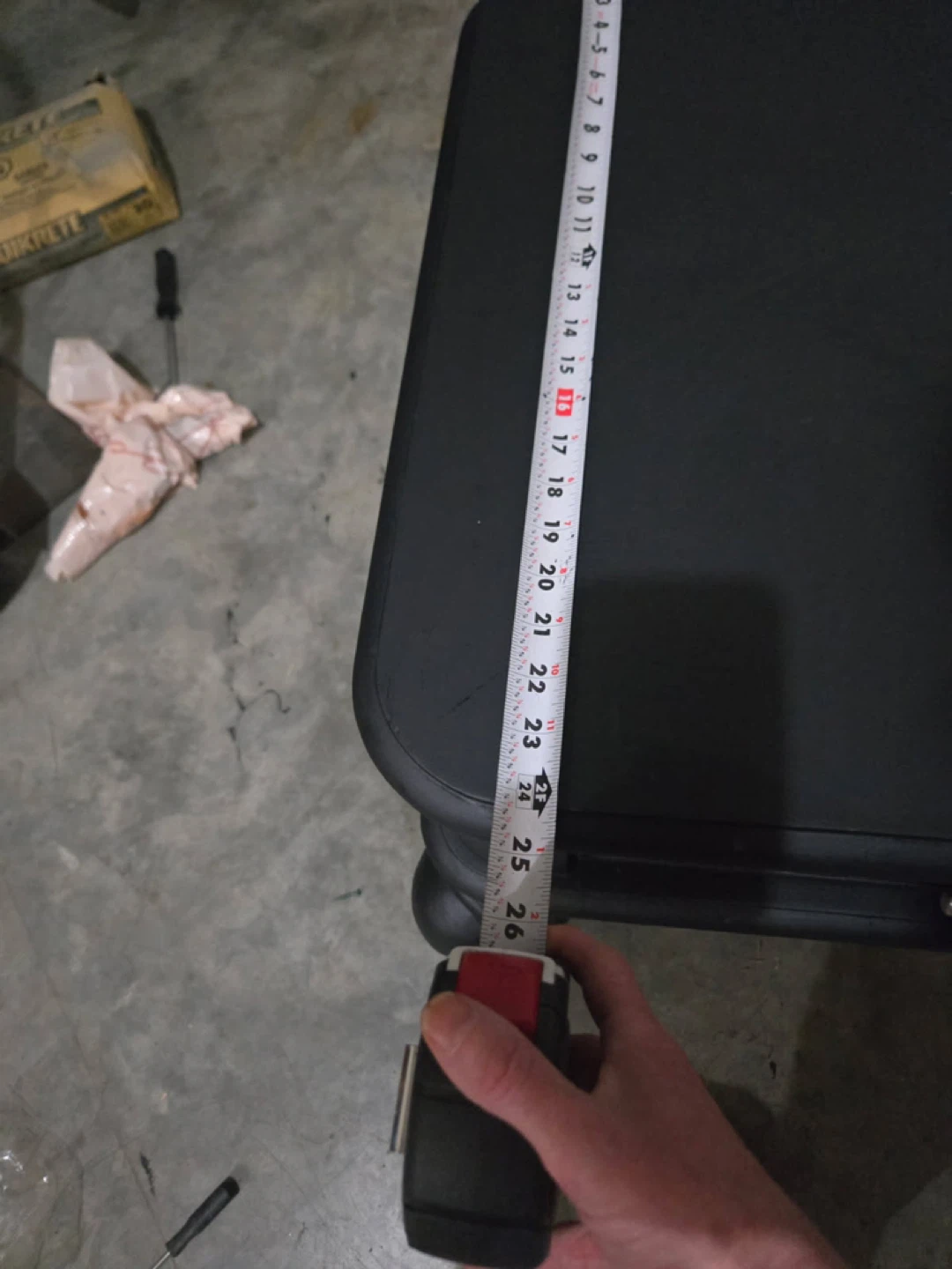 Black End Table with Drawer - photo 2