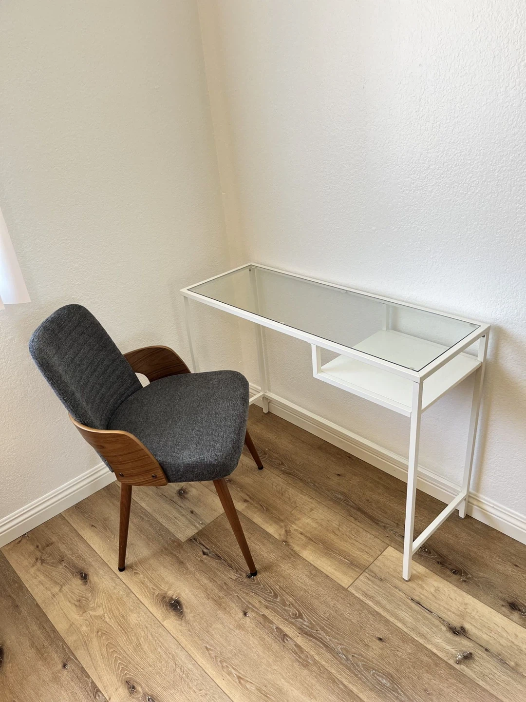VITTSJÖ Laptop table, white/glass - photo 3