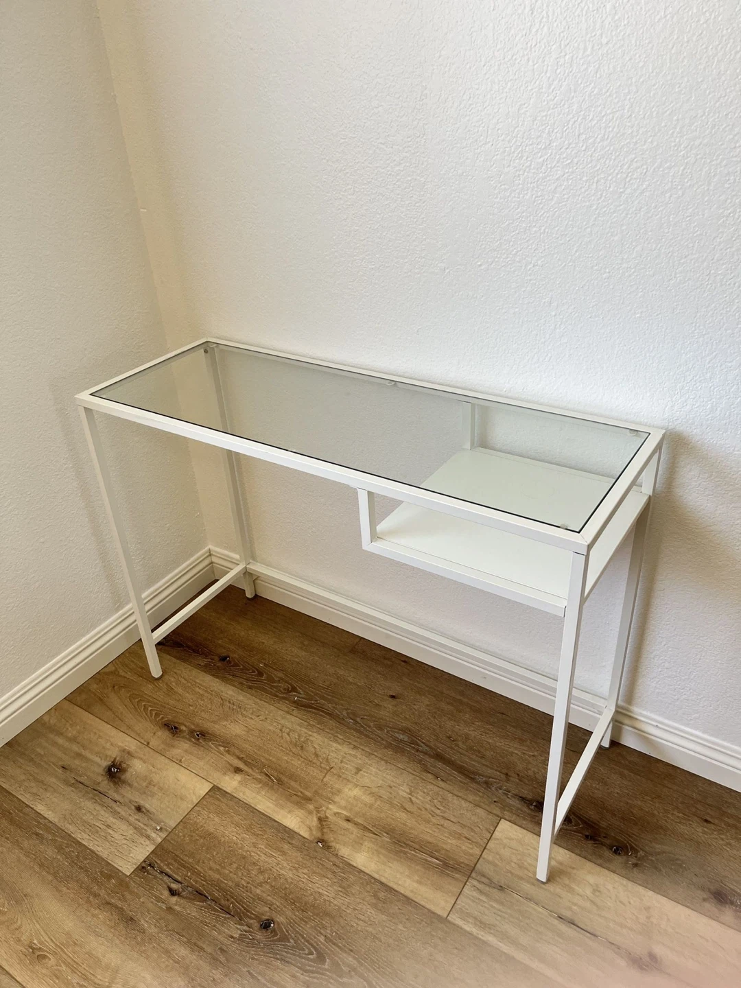 VITTSJÖ Laptop table, white/glass - photo 2