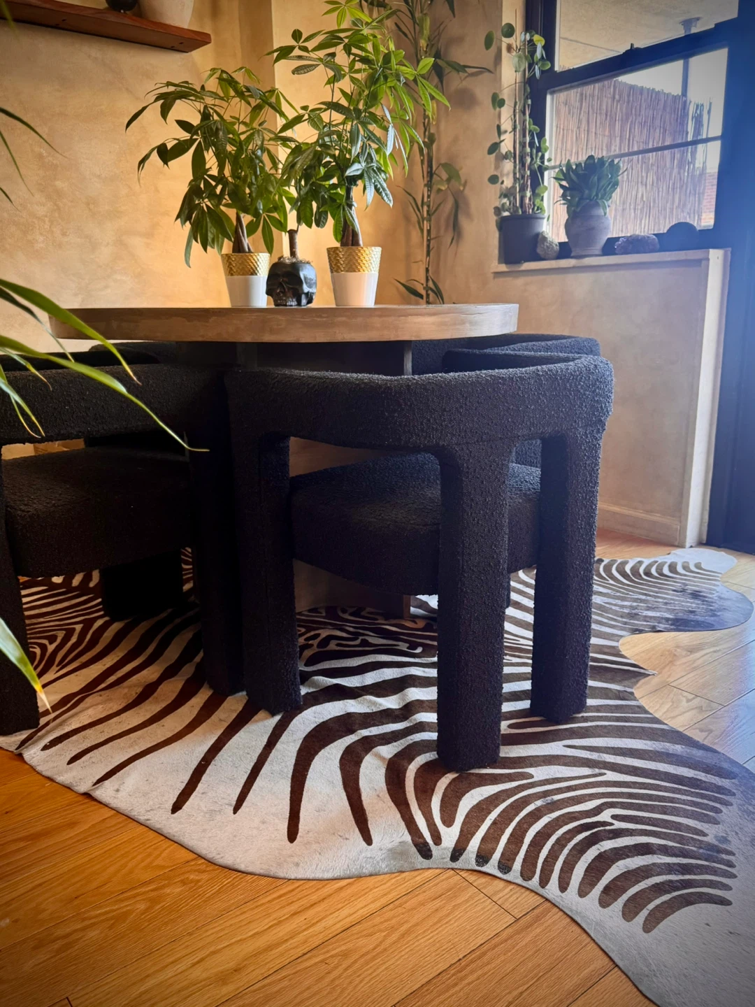CB2 Set of 4 Black Bouclé Dining Chairs till MARCH 30th! - photo 2