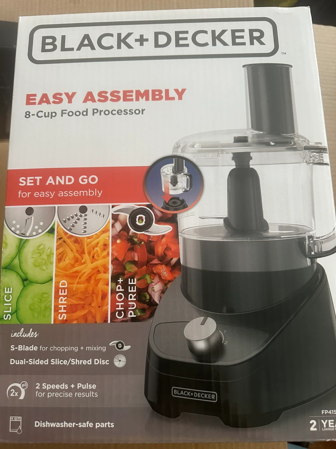 BLACK+DECKER 8-Cup Food Processor