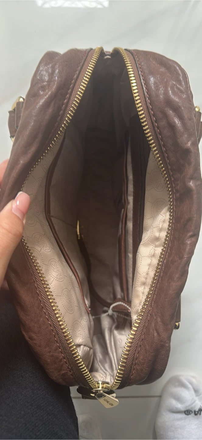 Michael Kors Brown Leather Studded Satchel Bag - photo 2
