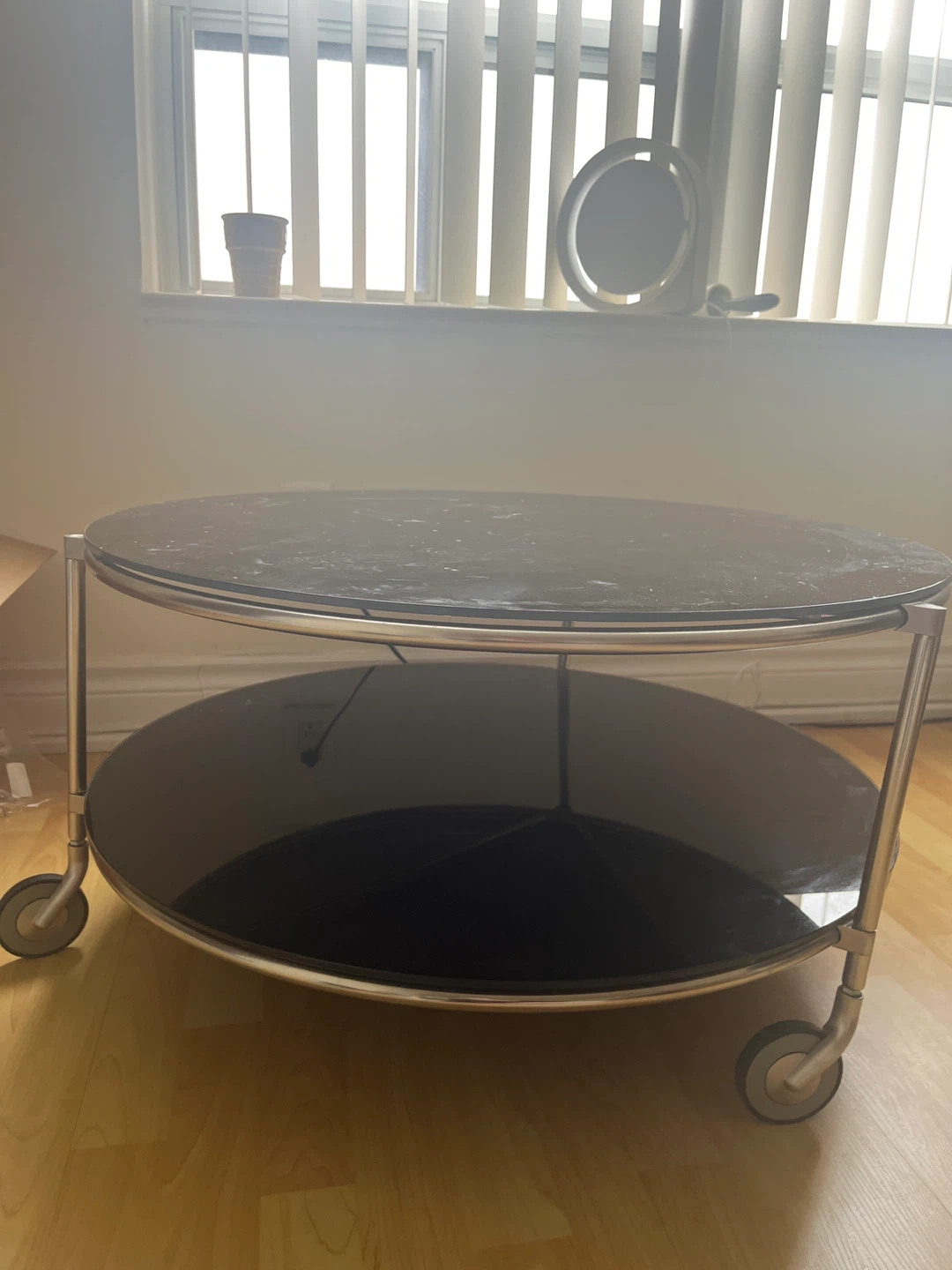 Oval Coffee Table with Two Tiers