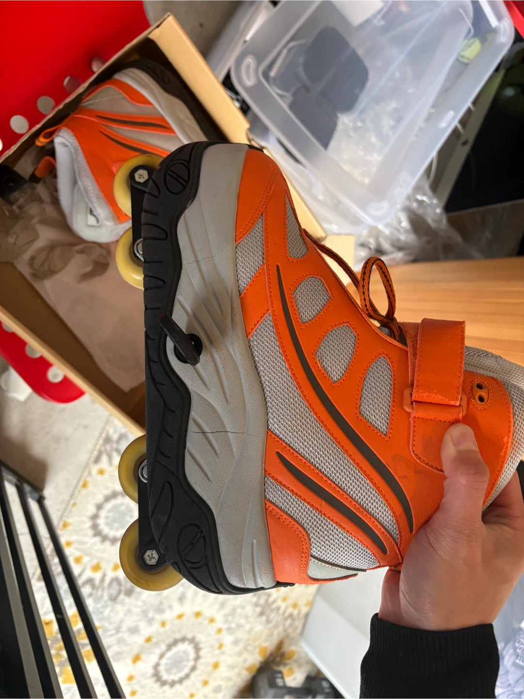 Kisst Roller Skates - Gray-Orange, Size 270mm - photo 2