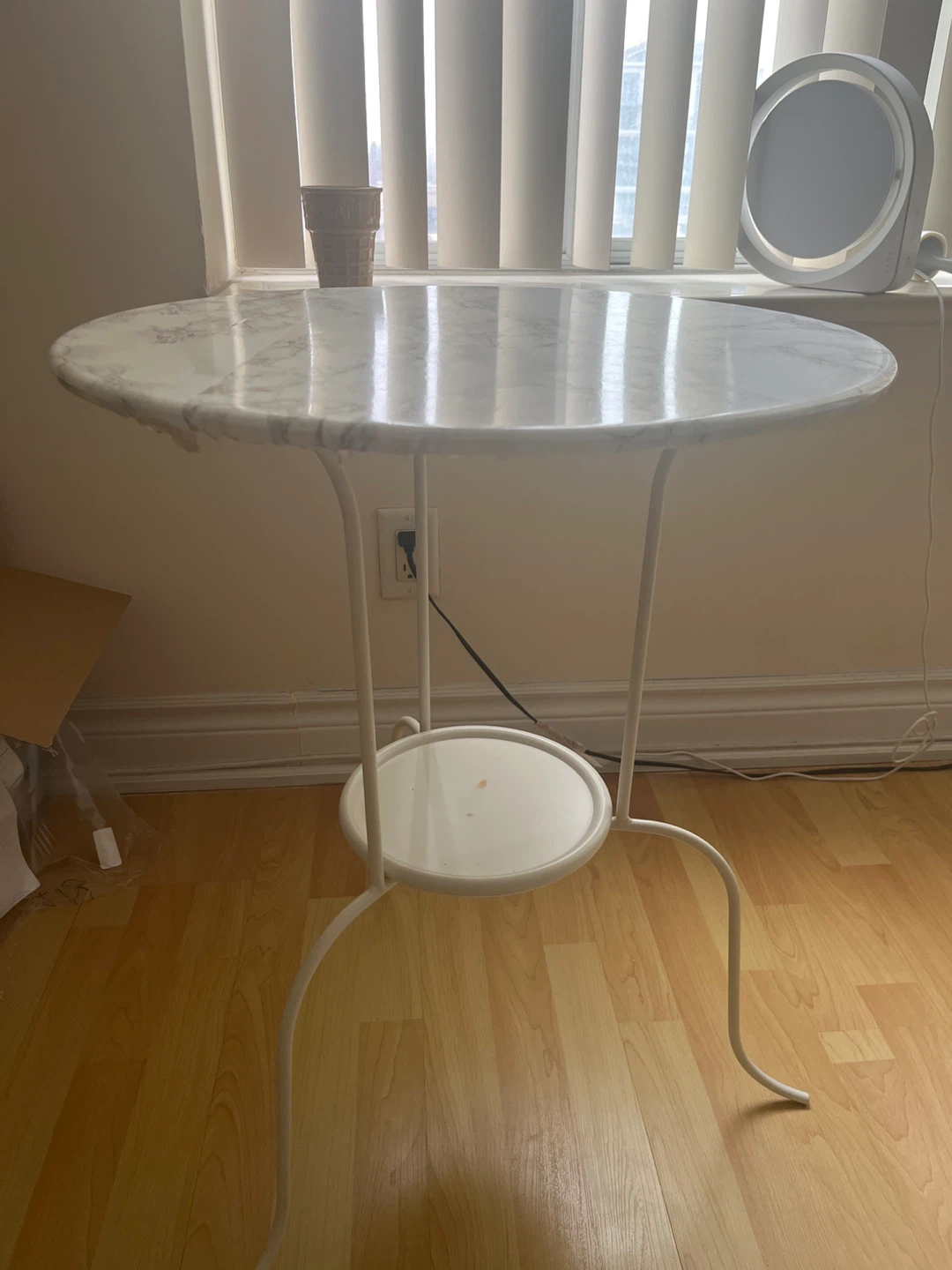 Marble top side table