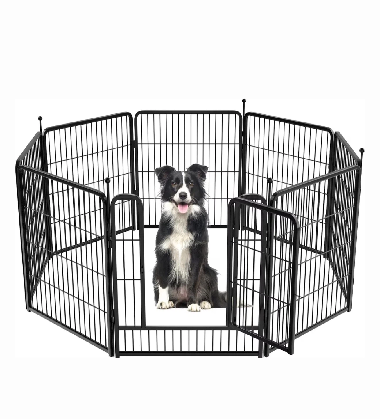 BestPet HP3232-8-Black Pet Playpen Exercise Pen for Dogs