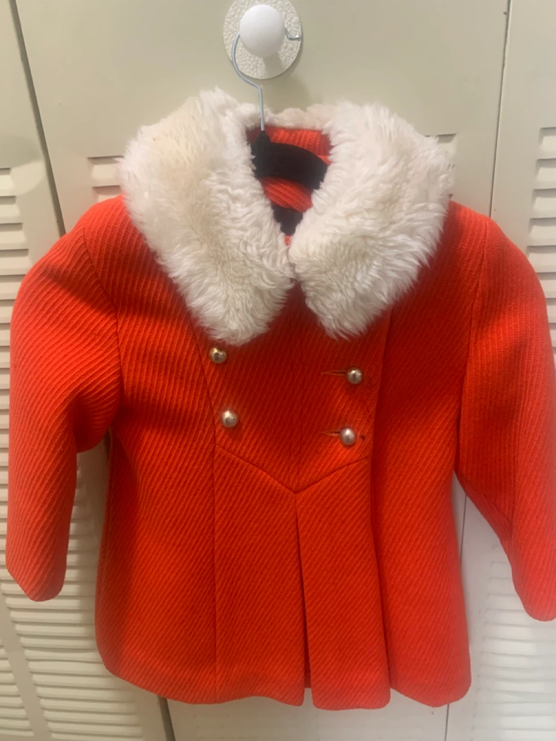 Toddler Orange Winter Coat with Faux Fur Collar - photo 2