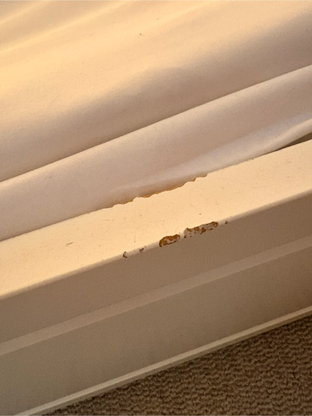 Queen IKEA White Wooden Bed Frame - photo 4