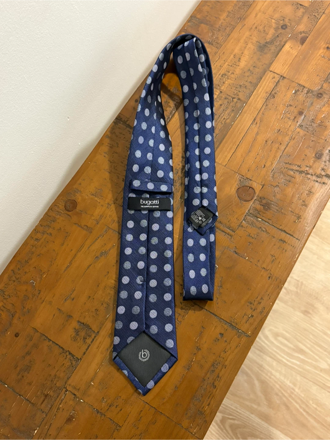 Bugatti Blue Polka Dot silk Tie - photo 2