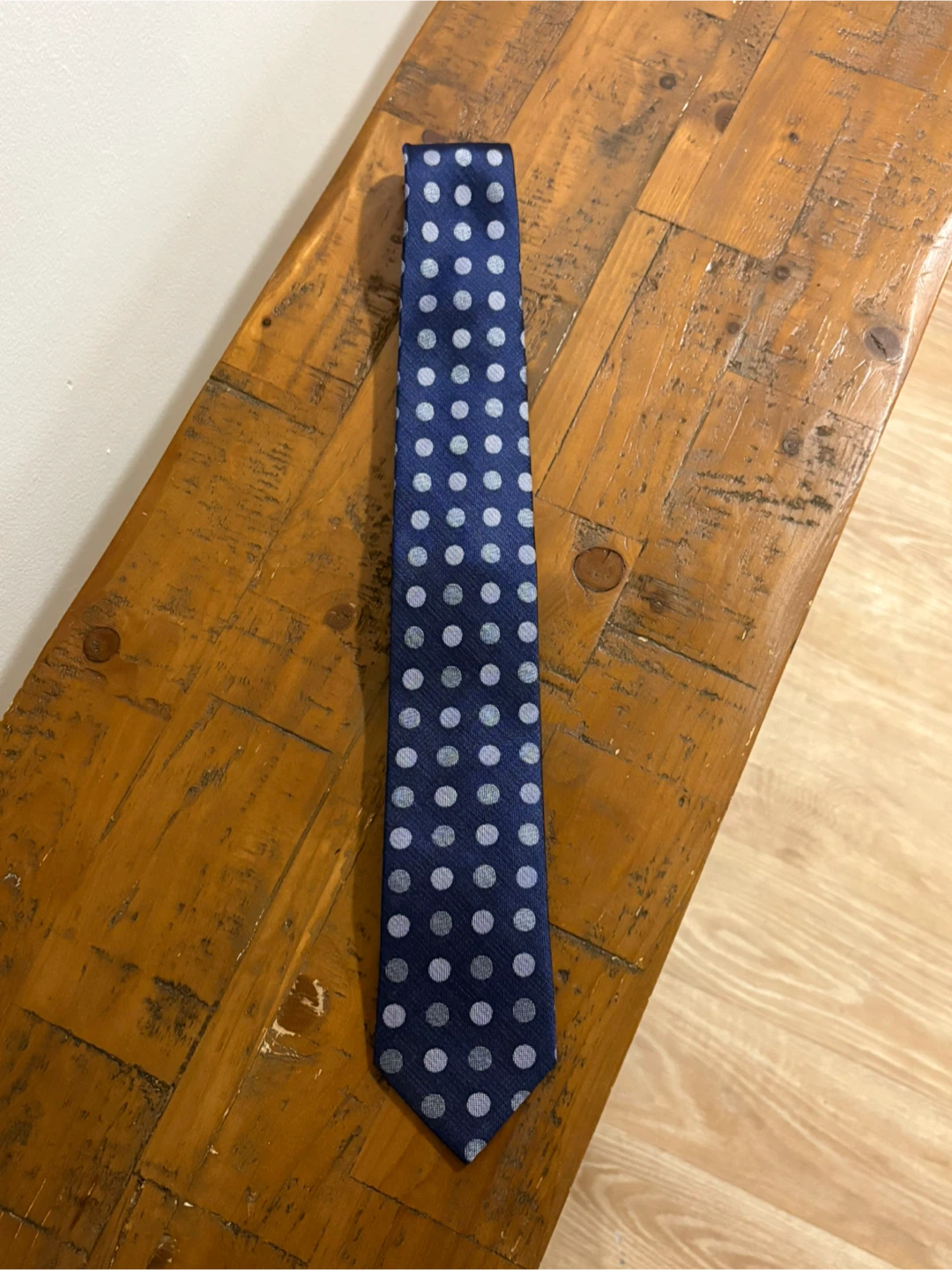 Bugatti Blue Polka Dot silk Tie