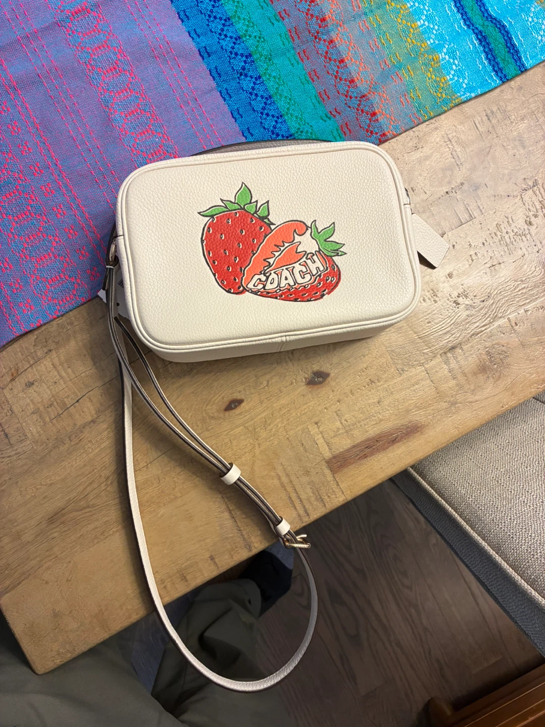 Band New - Coach Strawberry Print Camera Bag