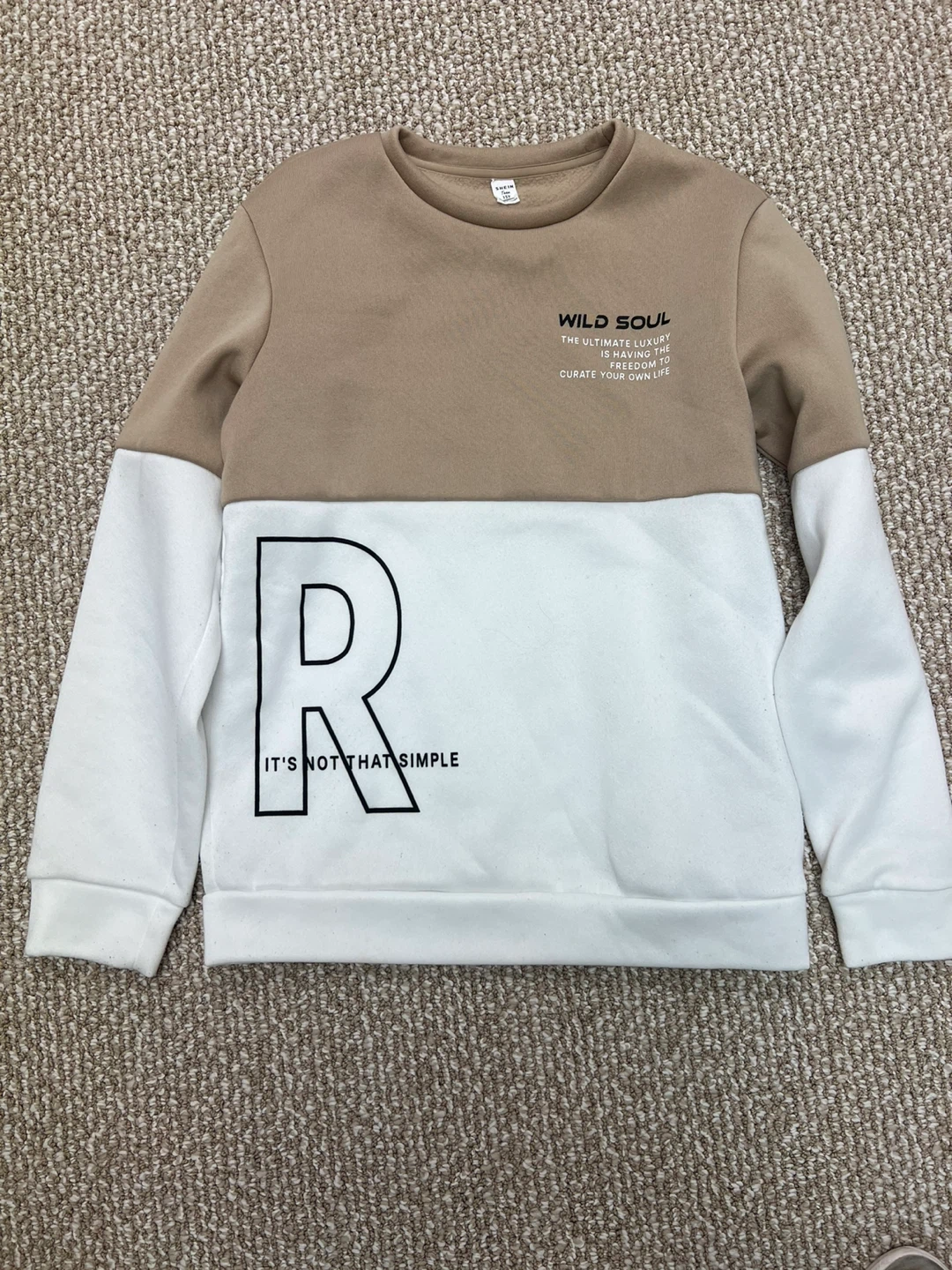 SHEIN Teen Colorblock Graphic Sweatshirt Size 15Y