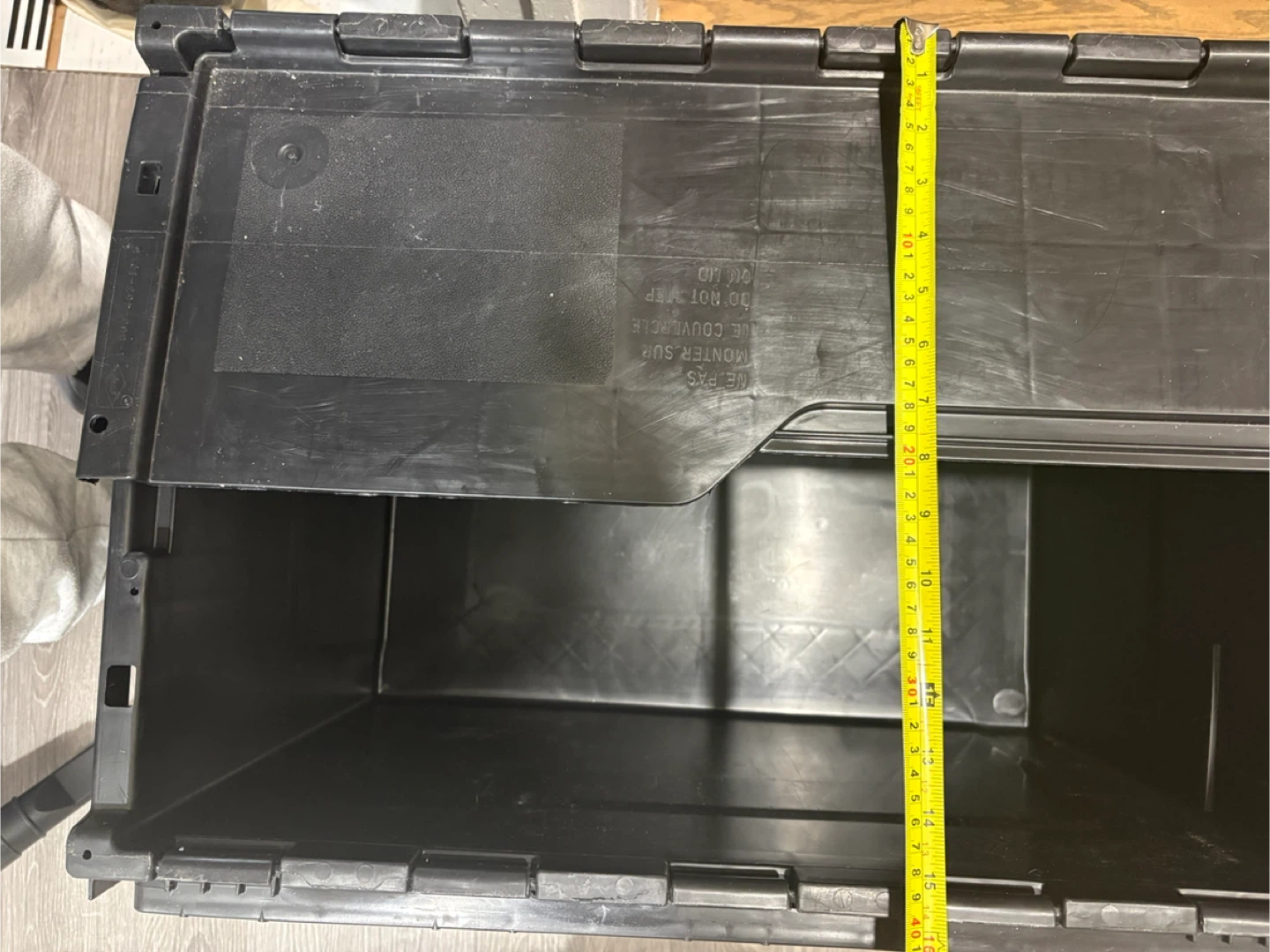 4 Heavy Duty Stackable Large Black Collapsible Storage Bin - photo 4