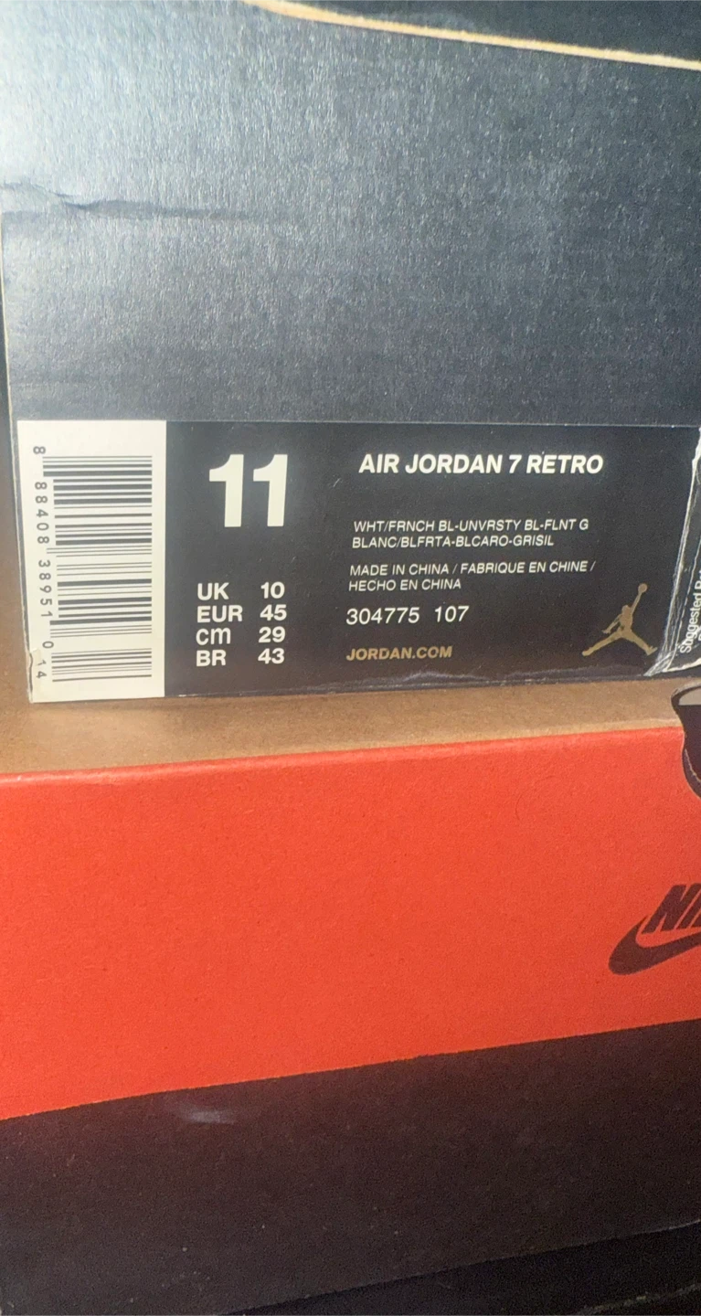 Air Jordan 7 Retro 'White/French Blue' Size 11