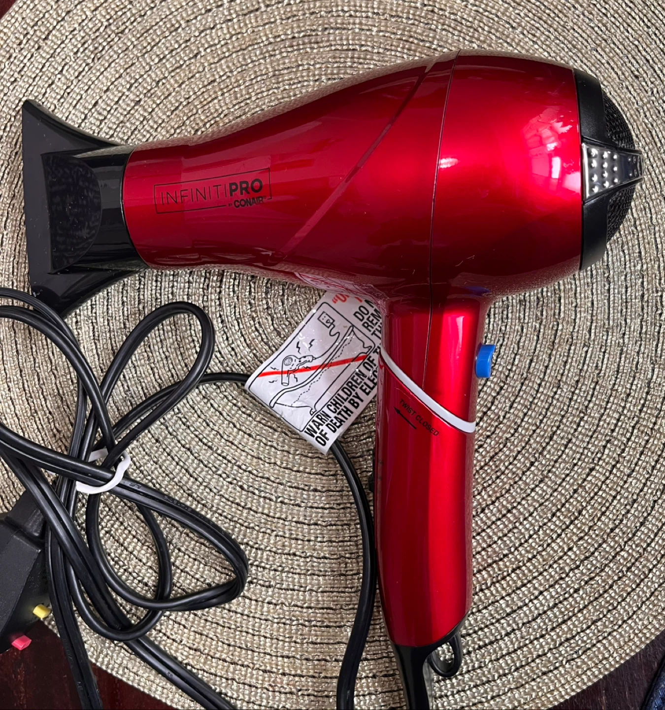Secador de cabello Conair Infiniti usado,3 velocidades. - photo 2