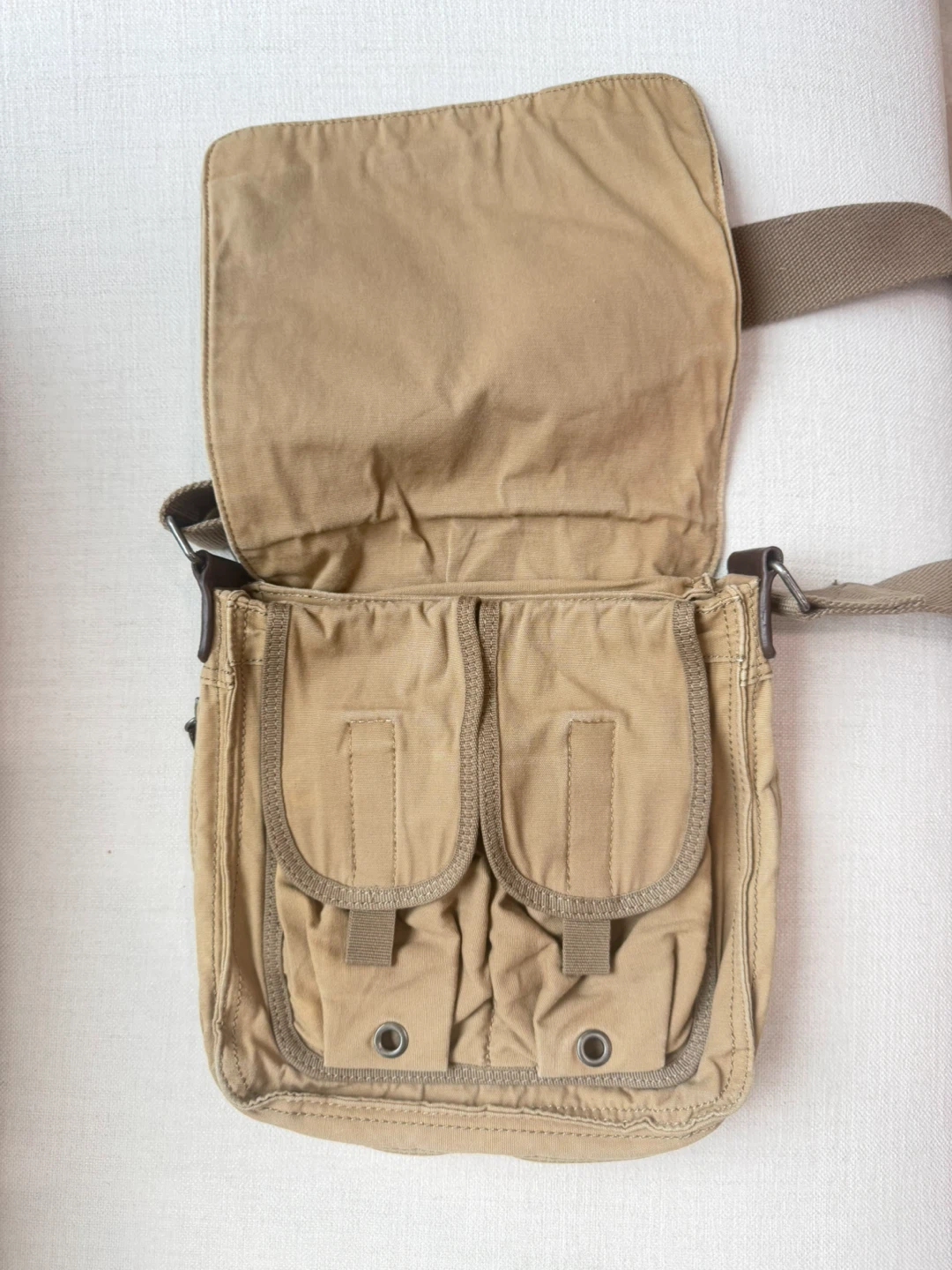 BOSS Hugo Boss Messenger Bag - Tan Canvas - photo 2