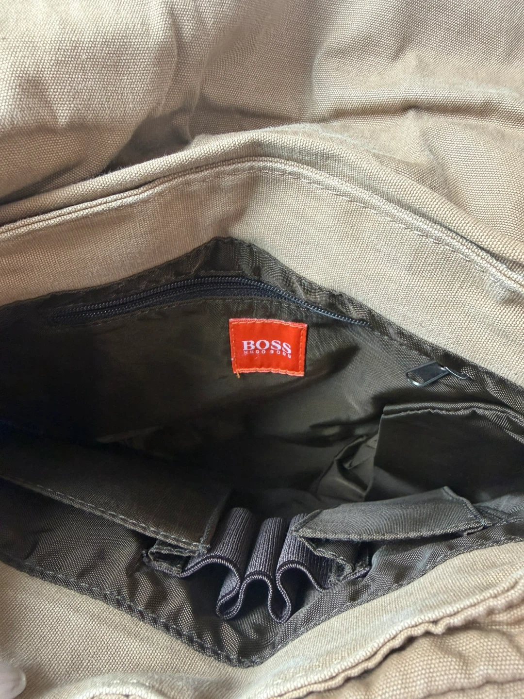 BOSS Hugo Boss Messenger Bag - Tan Canvas - photo 5