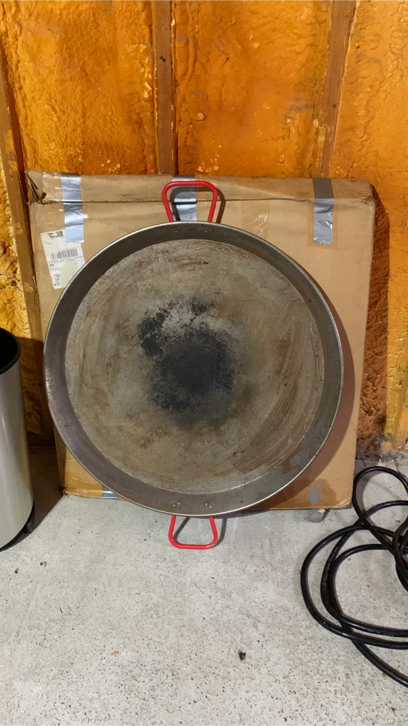 Large Paella Pan with Red Handles