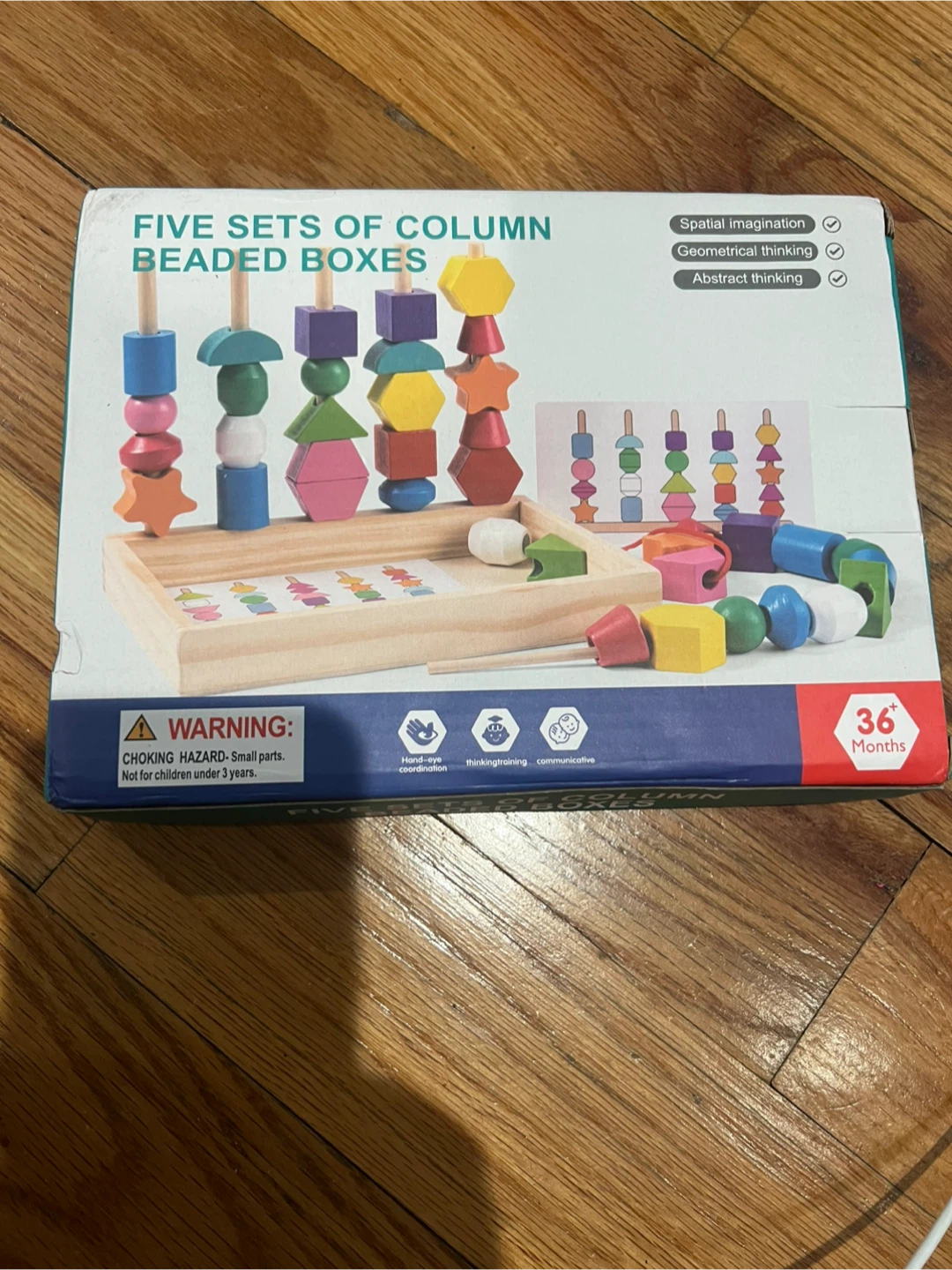 Five Sets of Column Beaded Boxes Toy