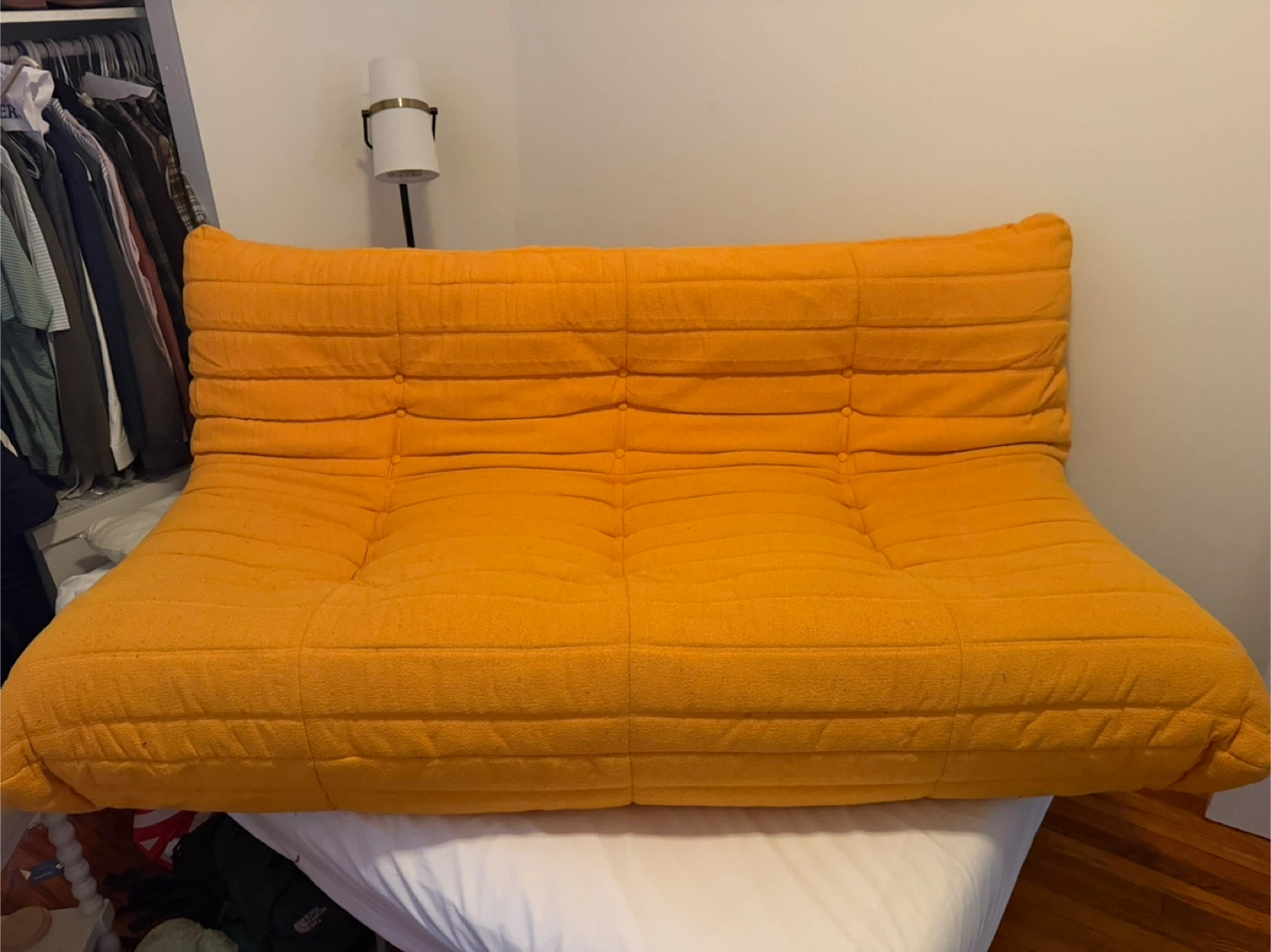 Orange Togo Style Armchair and Loveseat Set - photo 2