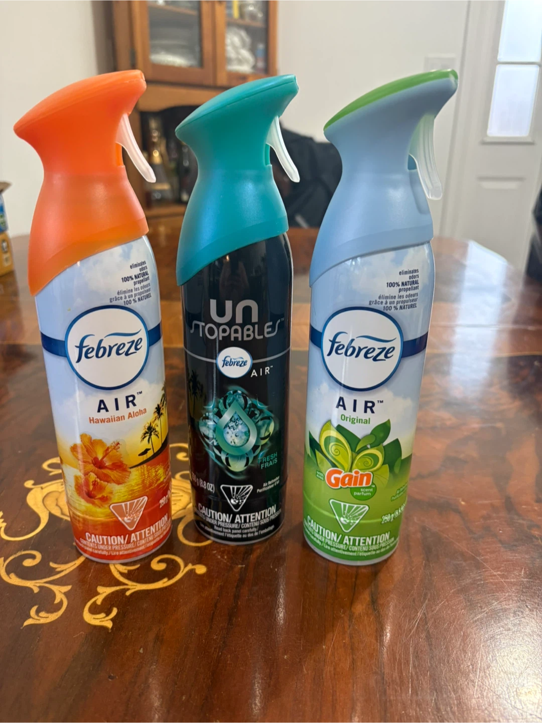 Febreze Air Hawaiian Aloha & Original, Unstopables Fresh Air