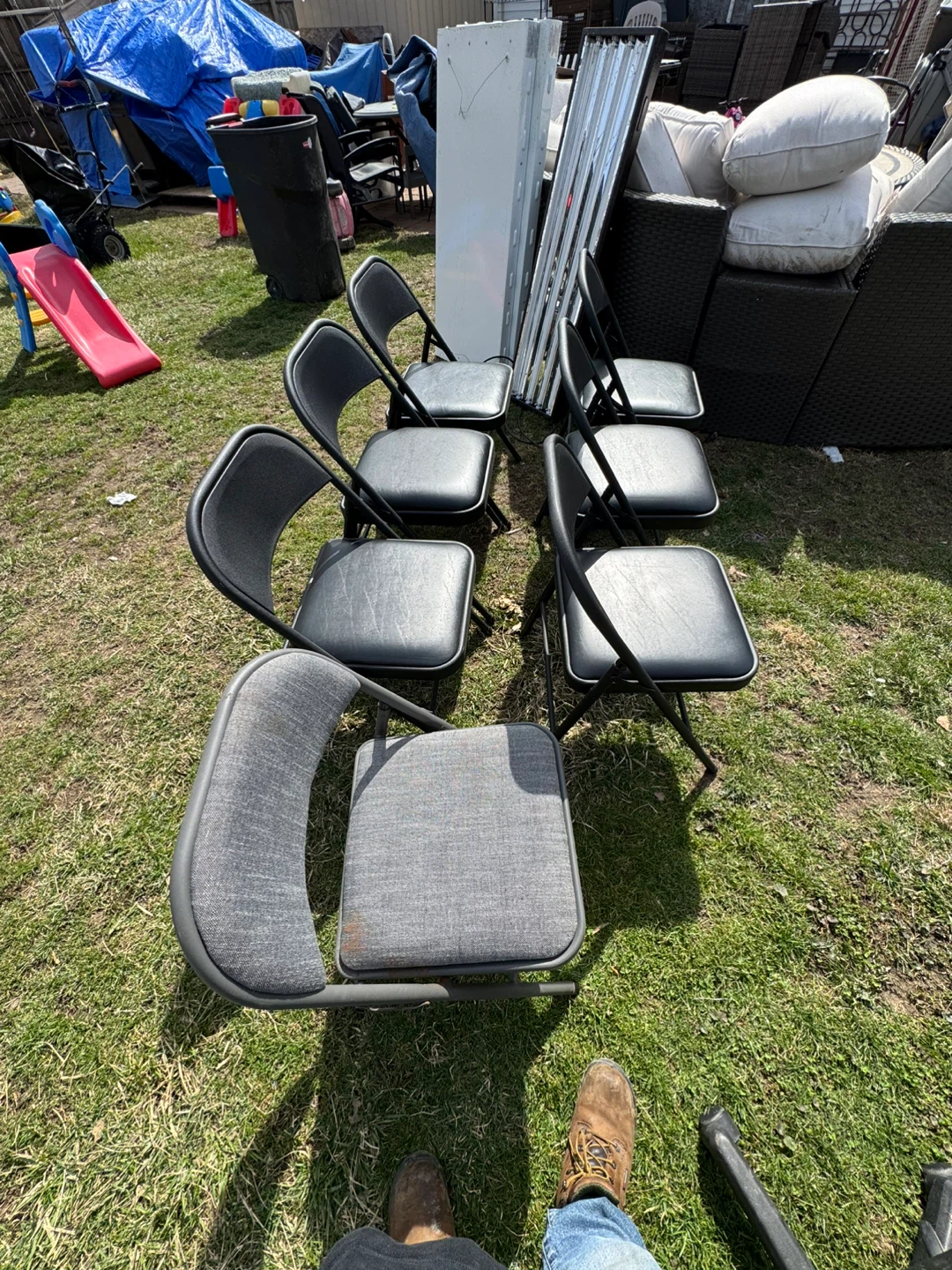 Set of 7 Folding Chairs - photo 2