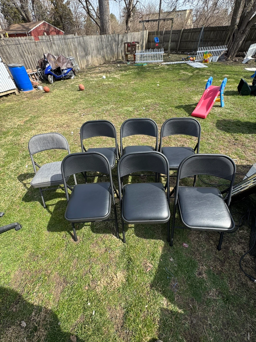 Set of 7 Folding Chairs