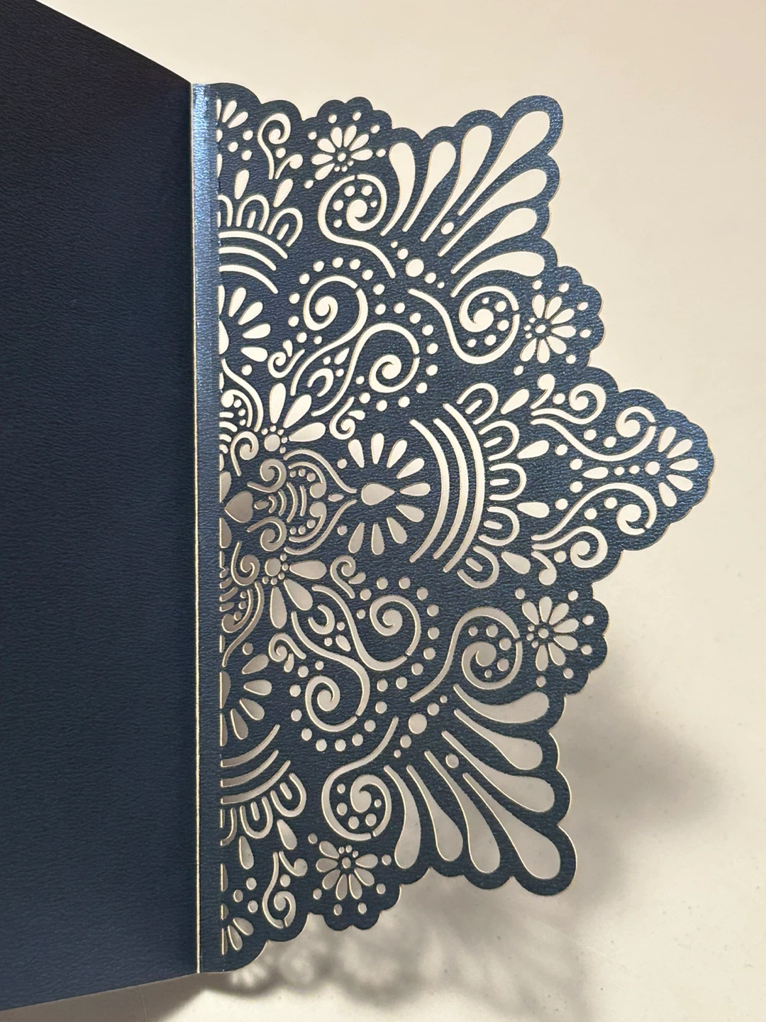 Dark Blue Laser Cut Invitation Cards - photo 4