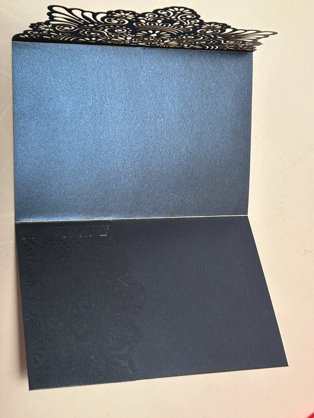 Dark Blue Laser Cut Invitation Cards - photo 2