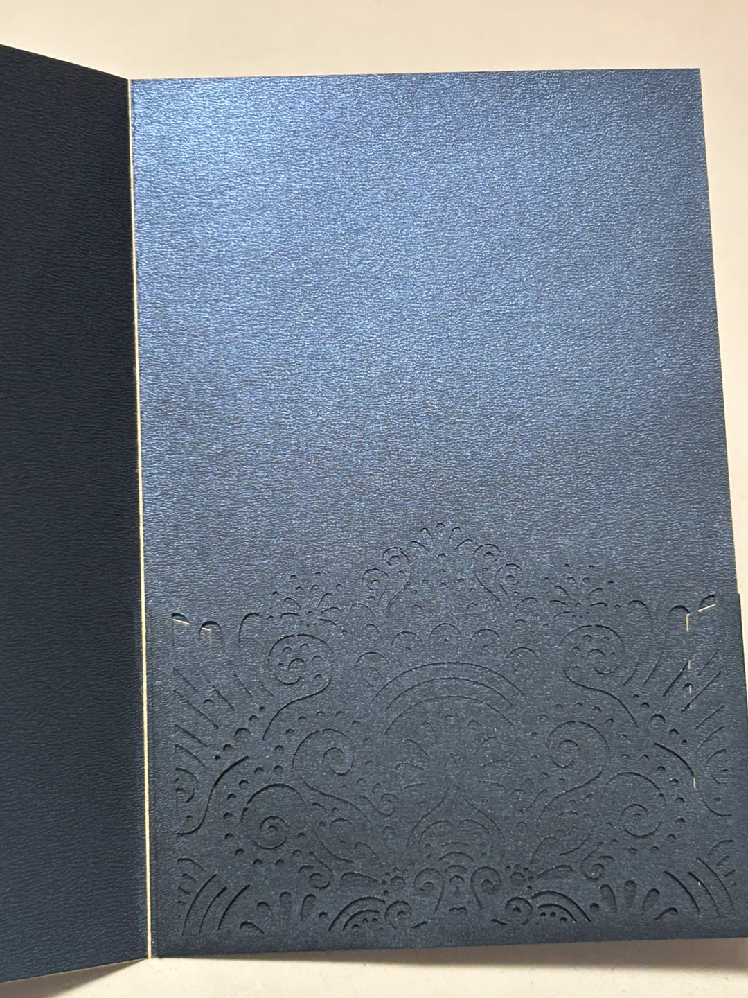 Dark Blue Laser Cut Invitation Cards - photo 3