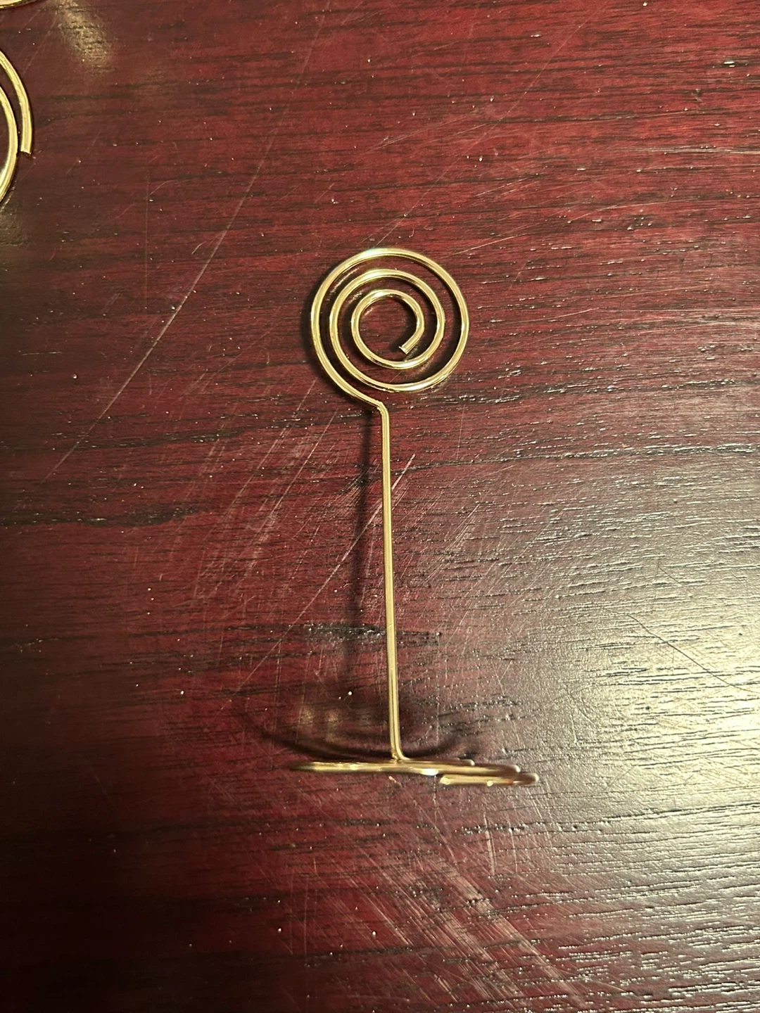Gold Swirl Table Number Card Holders - photo 2