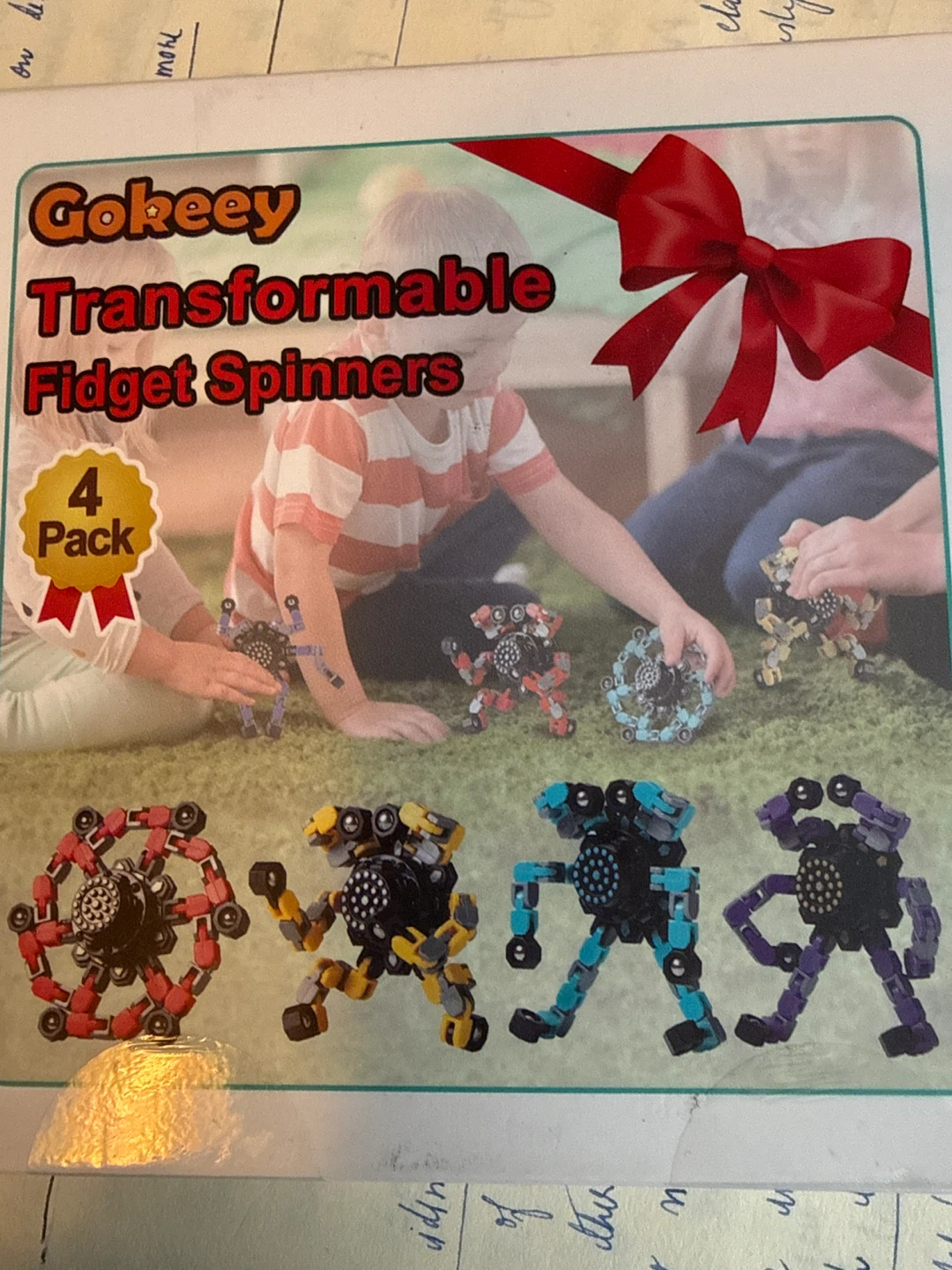 Gokeey Transformable Fidget Spinners - 4 Pack