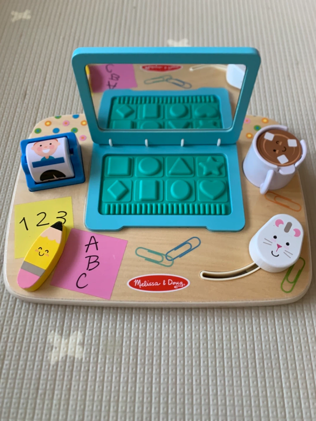 Melissa & Doug Wooden Laptop Interactive Toy
