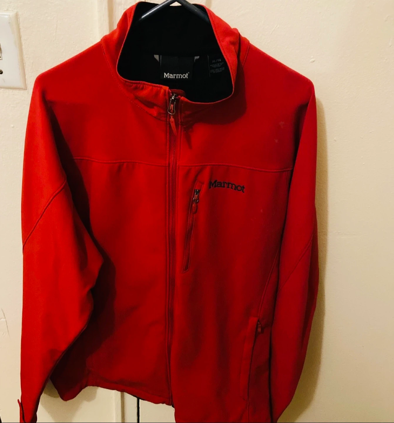 Marmot Red Fleece Lined Jacket XL/TG
